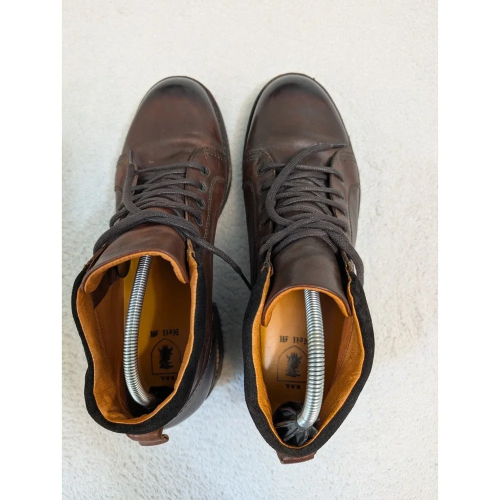 NEIL M Men's 12 Oil Resistant Sole‎ Tech Chukka Boots Premium Brown leather